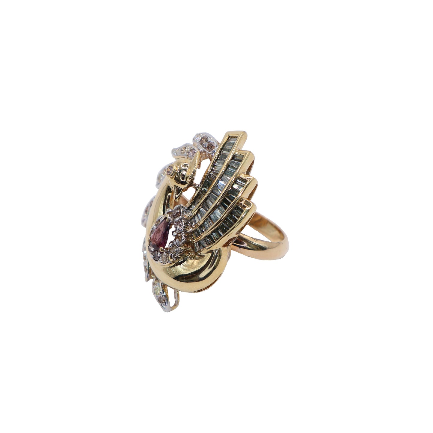Ruby Aviary Gold Ring