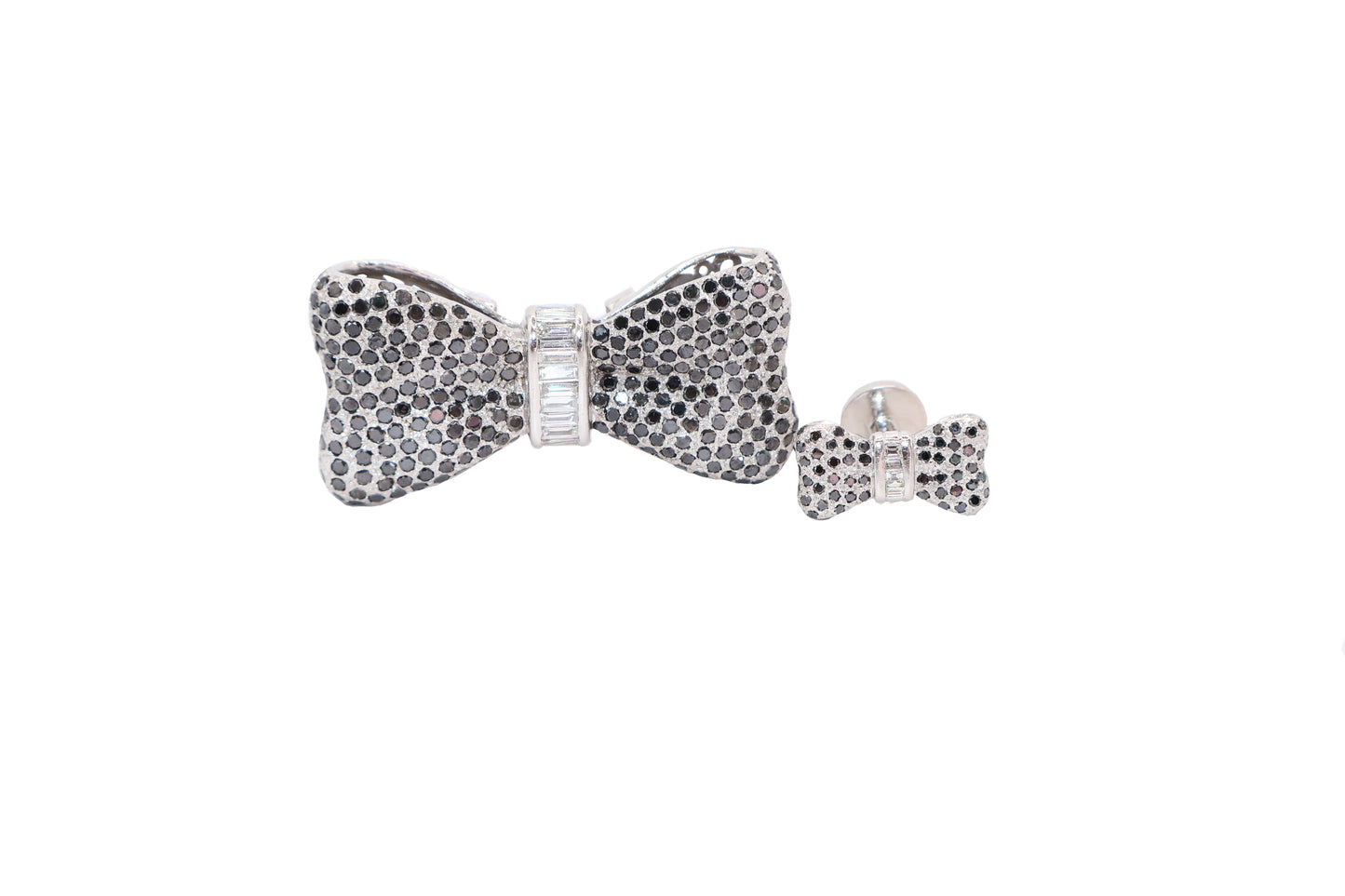 18kt White Gold Bow Tie Cufflinks