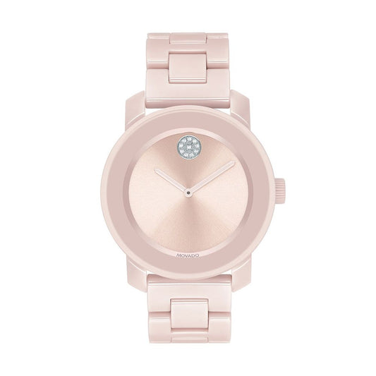 Movado Bold Ceramic Pink Stainless Steel Watch
