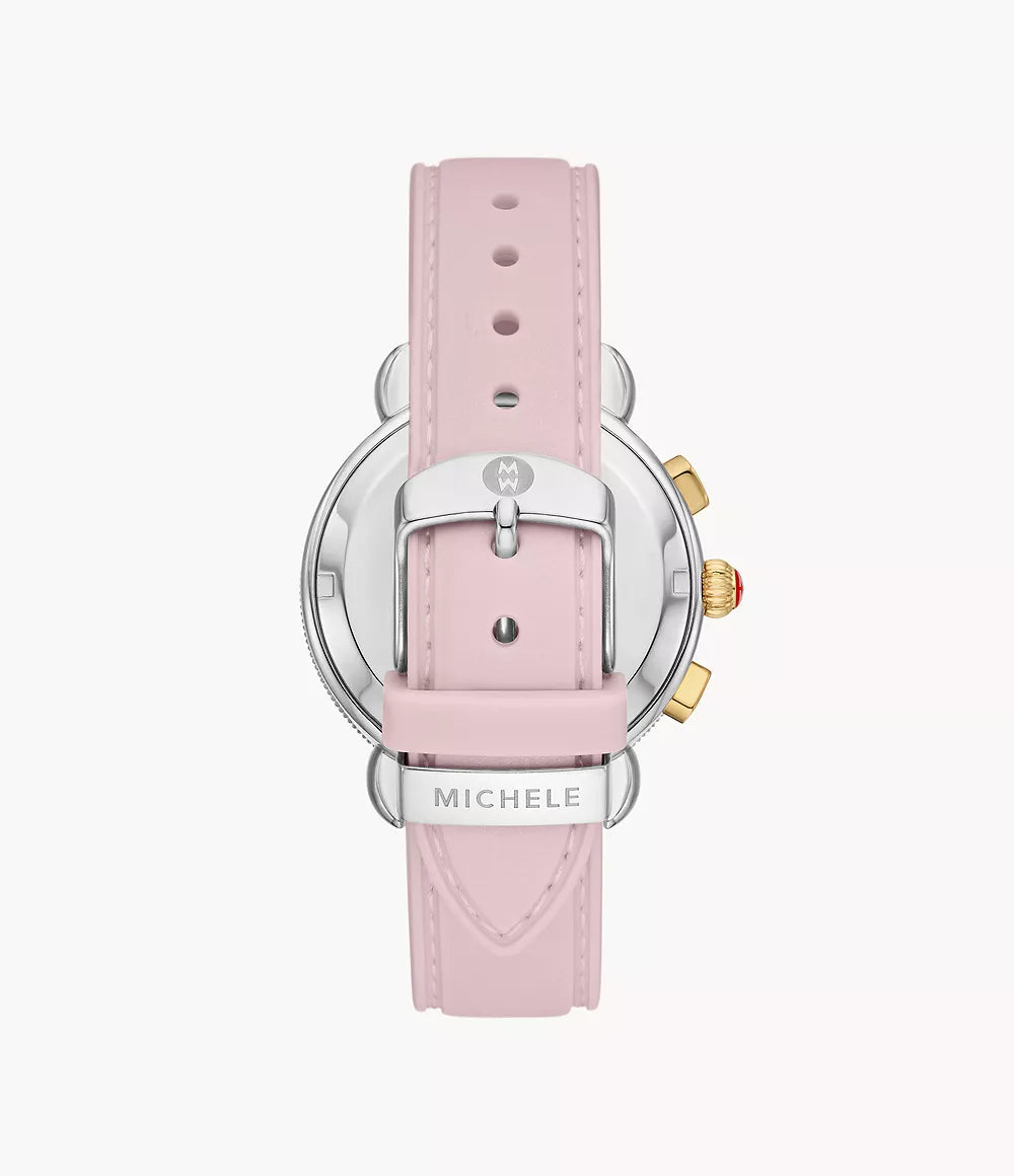 Michele Sporty Sport Sail Two-Tone Peony Silicone Watch