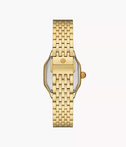 Michele Meggie 18K Gold-Plated Diamond Dial Watch