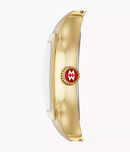 Michele Meggie 18K Gold-Plated Diamond Dial Watch