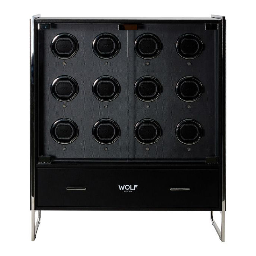 WOLF VICEROY 12 PIECE WATCH WINDER CABINET