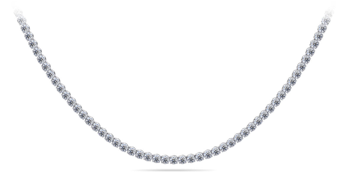 18 Inch Natural Tennis Necklace 4.98TCW
