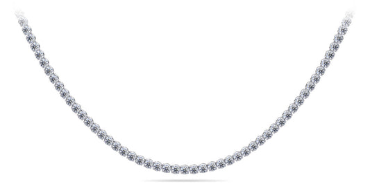 18 Inch Natural Tennis Necklace 4.98TCW