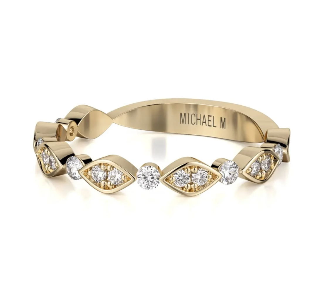 Bezel Marquise Diamond Band