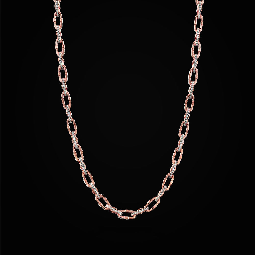 Baraka Lui e Lei necklace with paved diamonds, size M