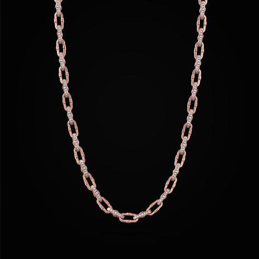 Baraka Lui e Lei necklace with paved diamonds, size M