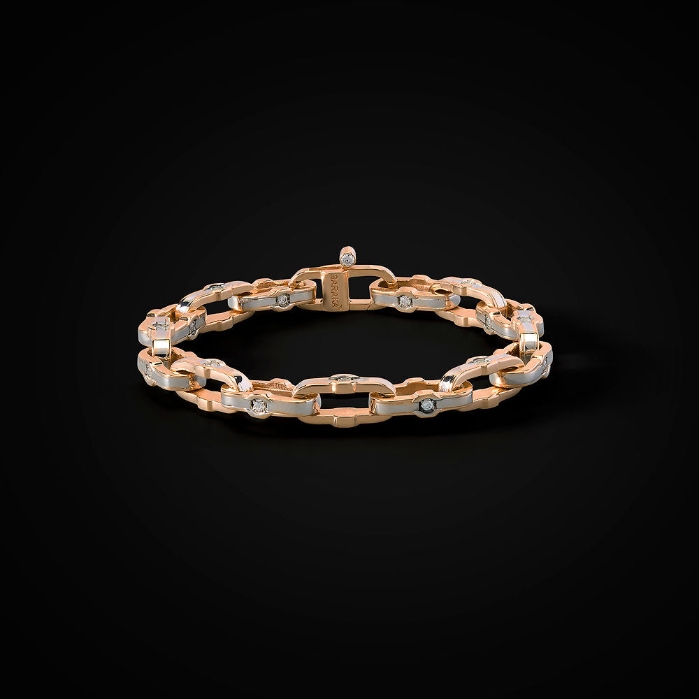 Baraka Lui e Lei bracelet with central diamond, size S