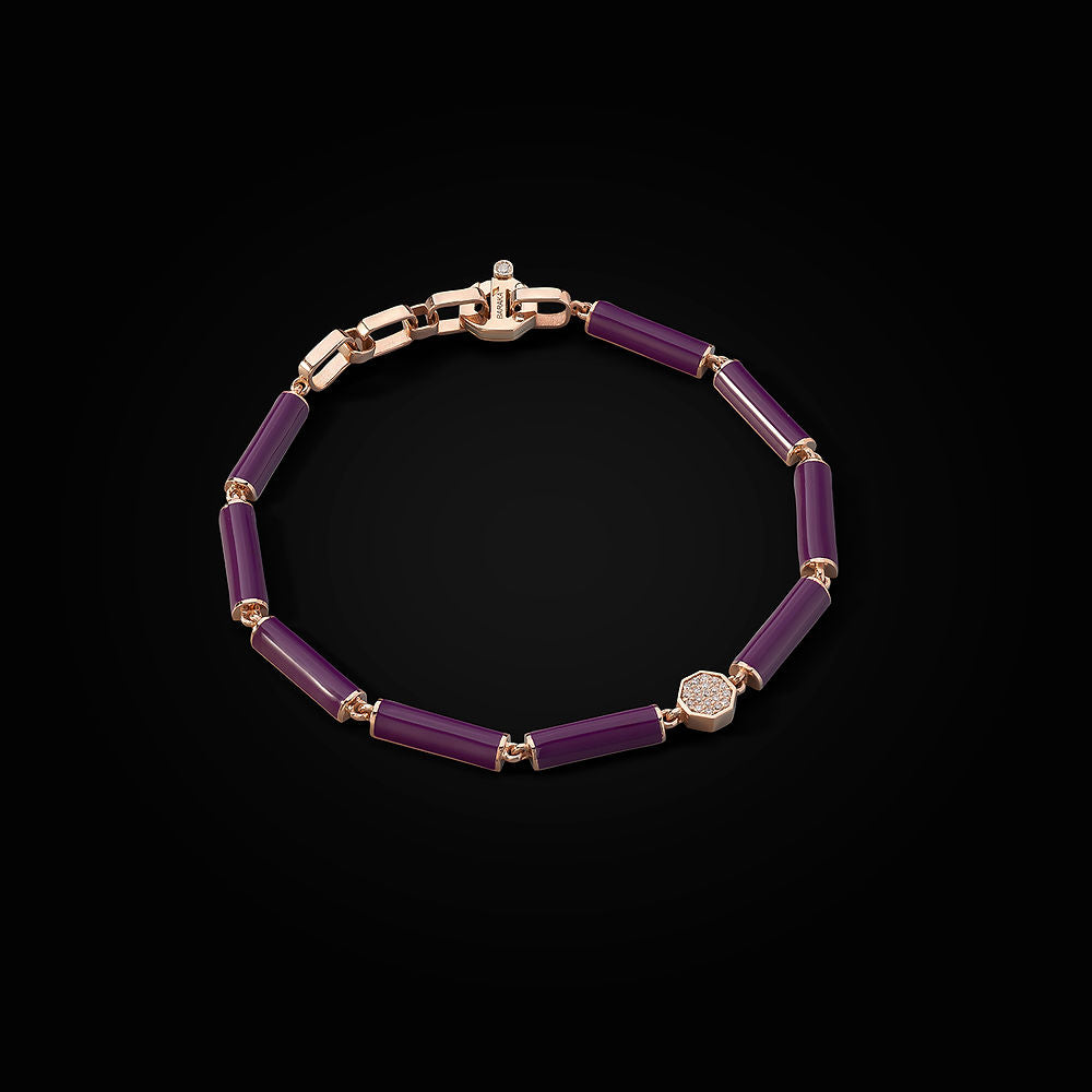 Baraka Cilindri and Ottagono bracelet in gold and diamonds