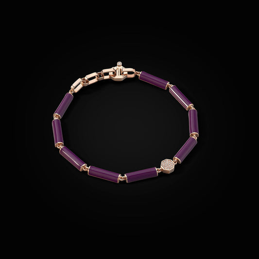 Baraka Cilindri and Ottagono bracelet in gold and diamonds