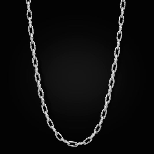 Baraka Lui e Lei necklace with a central diamond and a pavè, size L