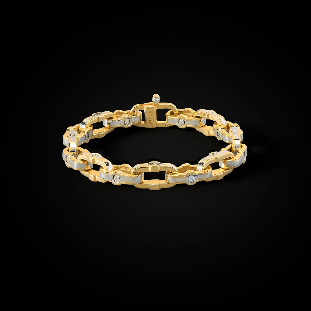 Baraka Lui e Lei bracelet with central diamond, size L