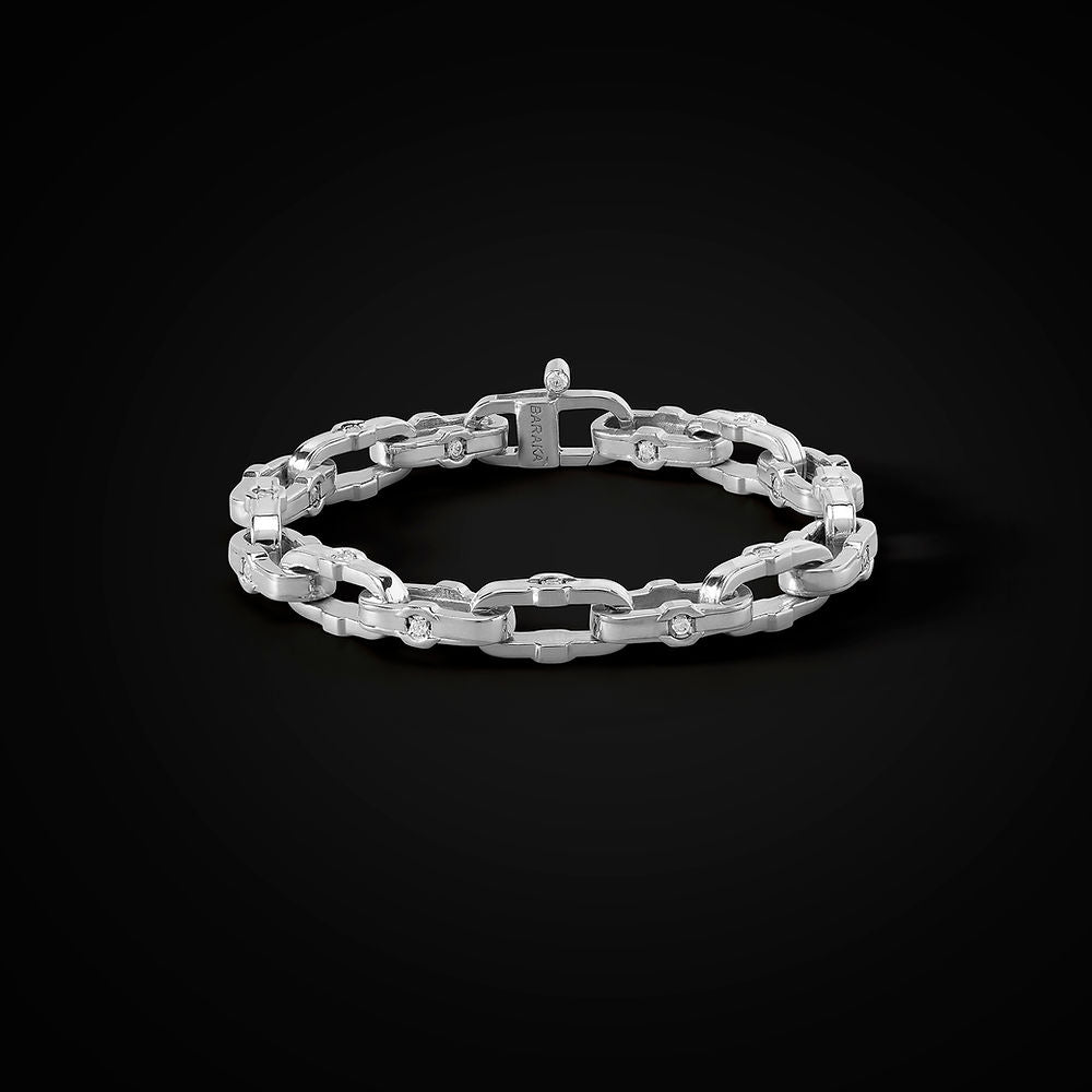 Baraka Lui e Lei bracelet with central diamond, size M