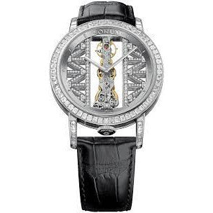 Golden Bridge 43 White Gold Baguette Watch