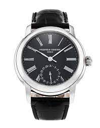 Frederique Constant Black Leather Watch