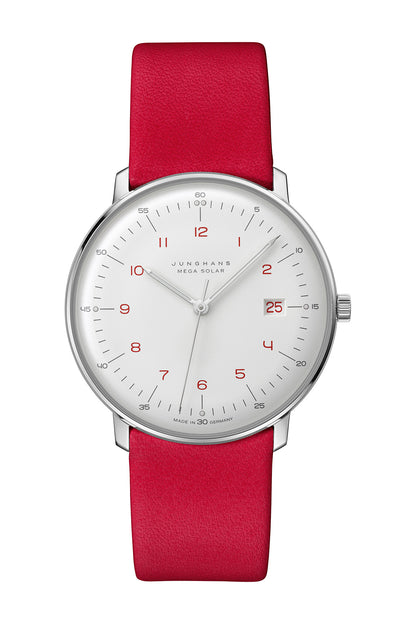 Junghans max bill MEGA Solar Red Watch