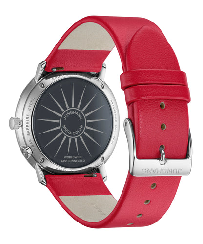 Junghans max bill MEGA Solar Red Watch