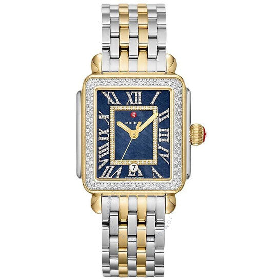 Michele Deco Madison Quartz Blue Dial Ladies Watch