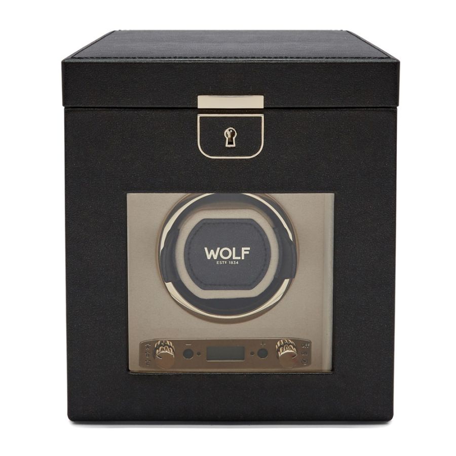 WOLF PALERMO SINGLE WATCH WINDER WITH JEWELRY STORAGE