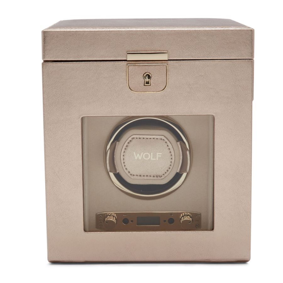 WOLF PALERMO SINGLE WATCH WINDER WITH JEWELRY STORAGE