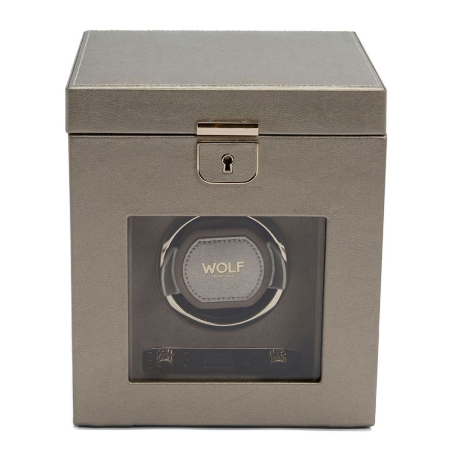 WOLF PALERMO SINGLE WATCH WINDER WITH JEWELRY STORAGE