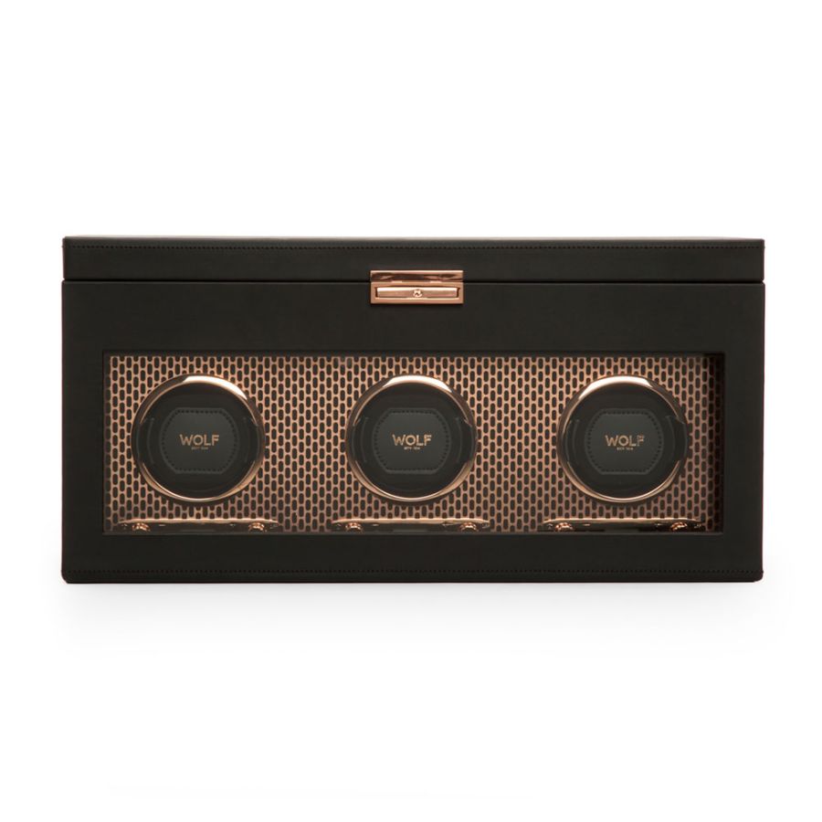 WOLF AXIS TRIPLE WATCH WINDER WITH STORAGE