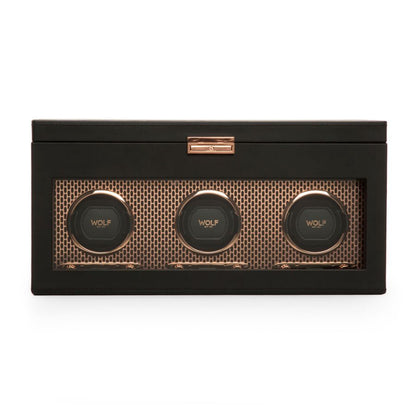 WOLF AXIS TRIPLE WATCH WINDER WITH STORAGE