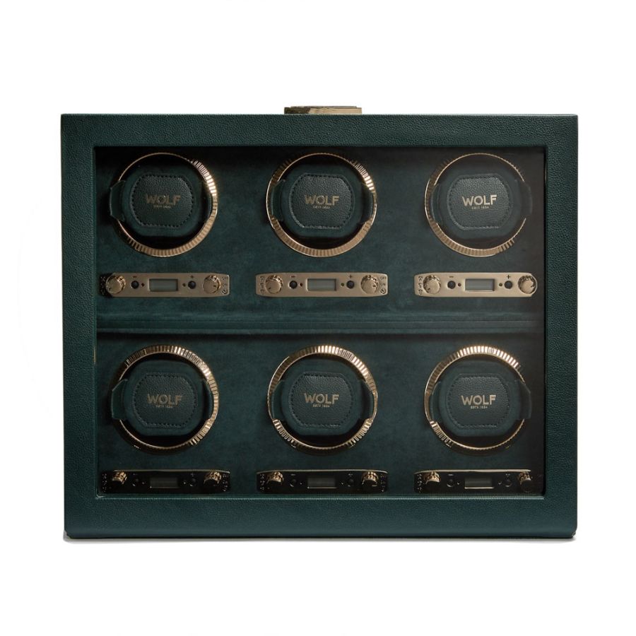 WOLF BRITISH RACING 6 PIECE WATCH WINDER