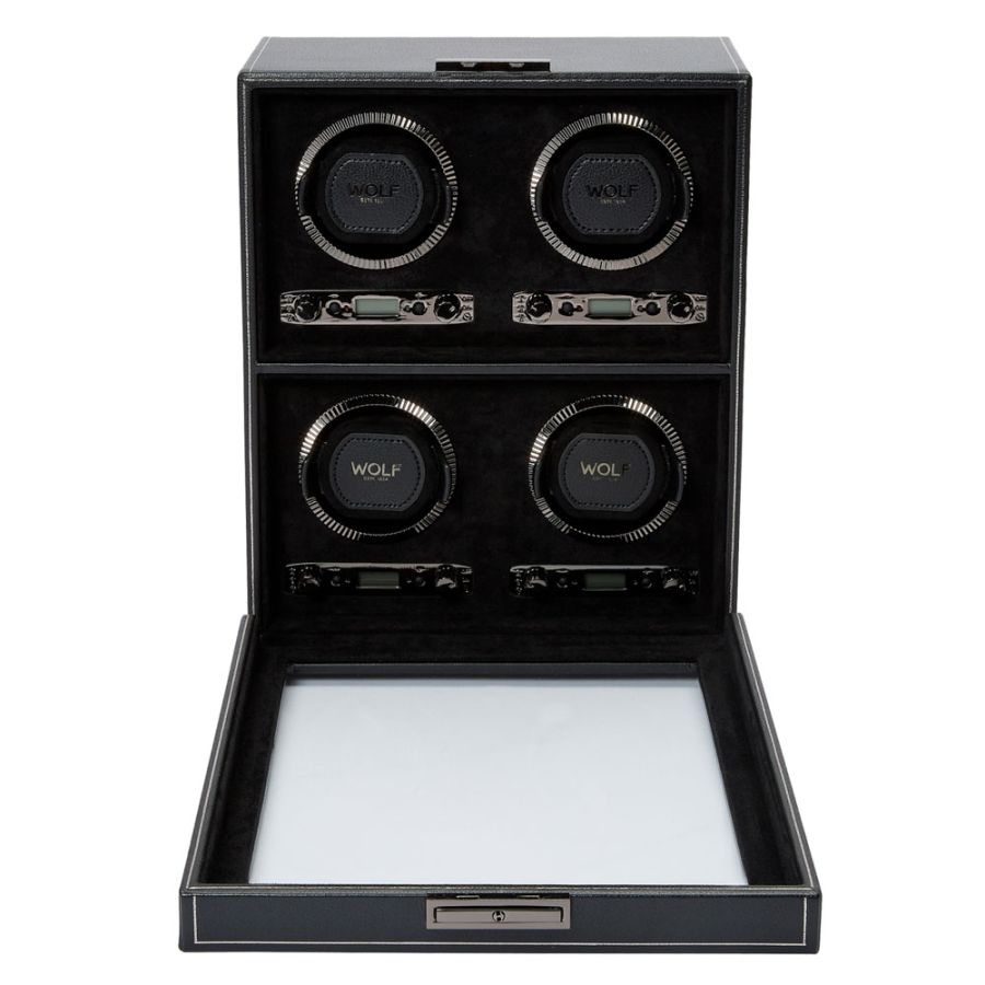 WOLF BRITISH RACING 4 PIECE WATCH WINDER