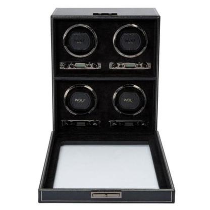 WOLF BRITISH RACING 4 PIECE WATCH WINDER