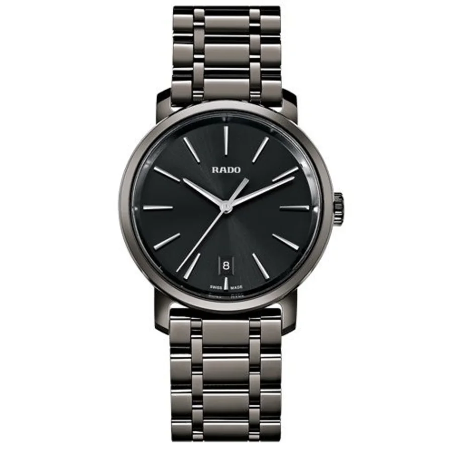 Rado DiaMaster Black Dial Plasma Ceramic Watch