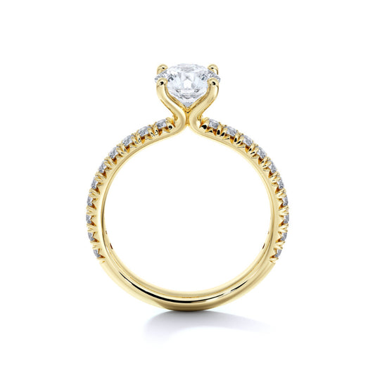 Sasha Primak 4-Prong French Pave Set Embrace Engagement Ring