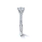 Sasha Primak Pave Diamond Contoured Cathedral Trellis 6-Prong Engagement Ring