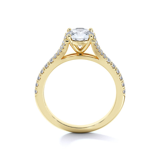 Sasha Primak Pave Diamond Split-Shank Engagement Ring