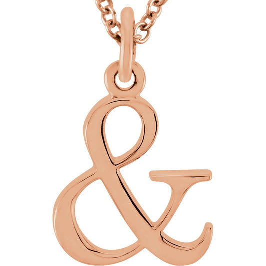 14K Rose Ampersand 16 Necklace