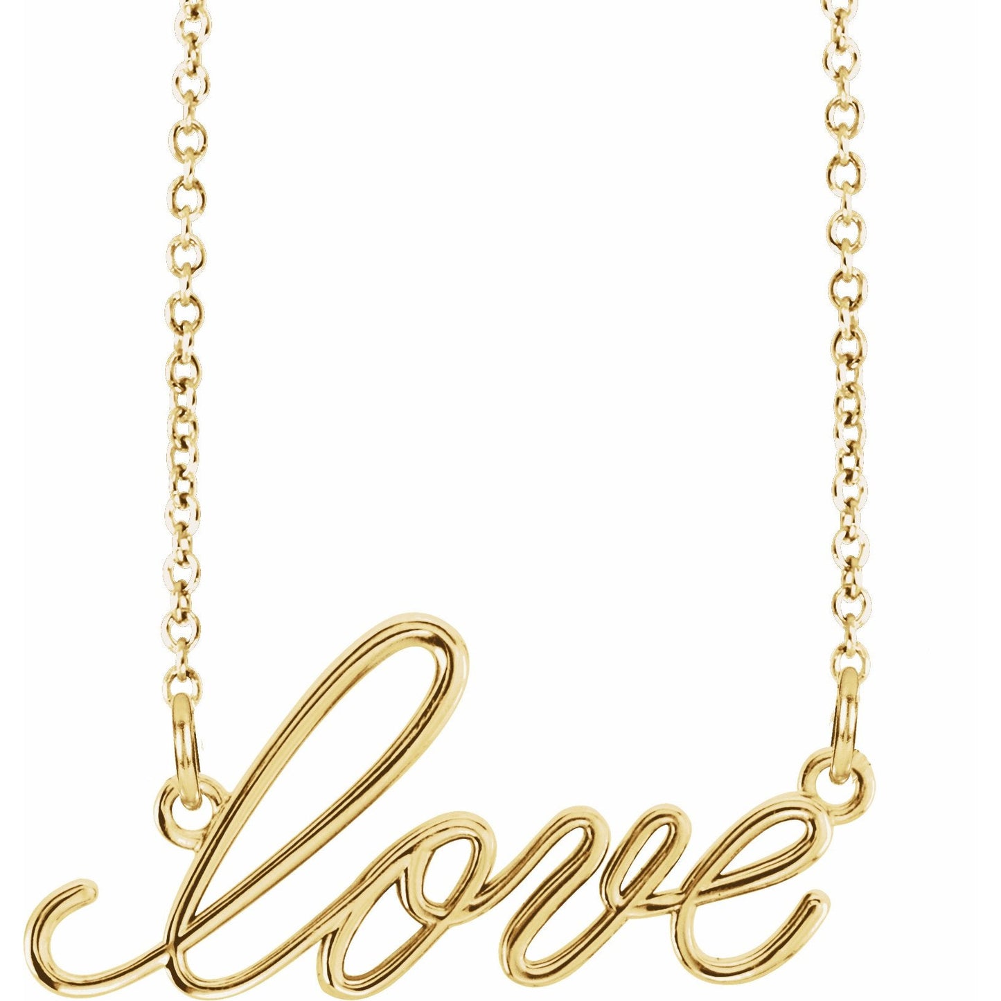 14K Yellow Love 16.5 Necklace