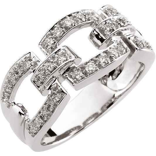 14K White 1/3 CTW Diamond Fashion Ring