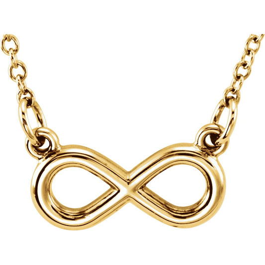14K Yellow Tiny Poshu00ae Infinity-Inspired 16-18 Necklace