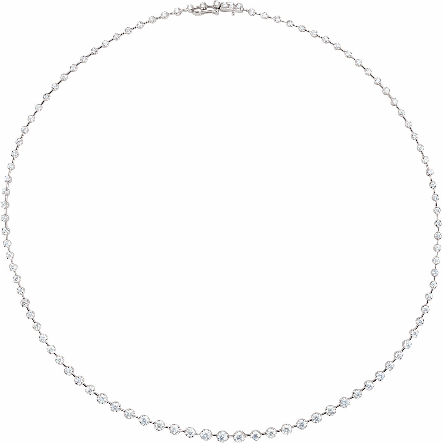 14K White 5 CTW Diamond 18 Necklace