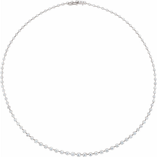 14K White 5 CTW Diamond 18 Necklace