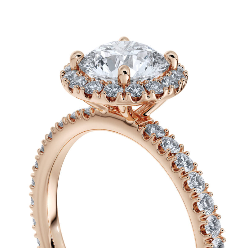 Sasha Primak Round Pave Halo Diamond Engagement Ring