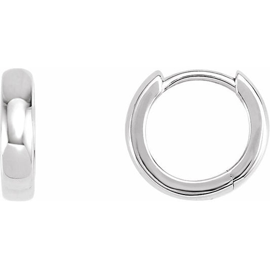 14K White 11.5 mm Huggies