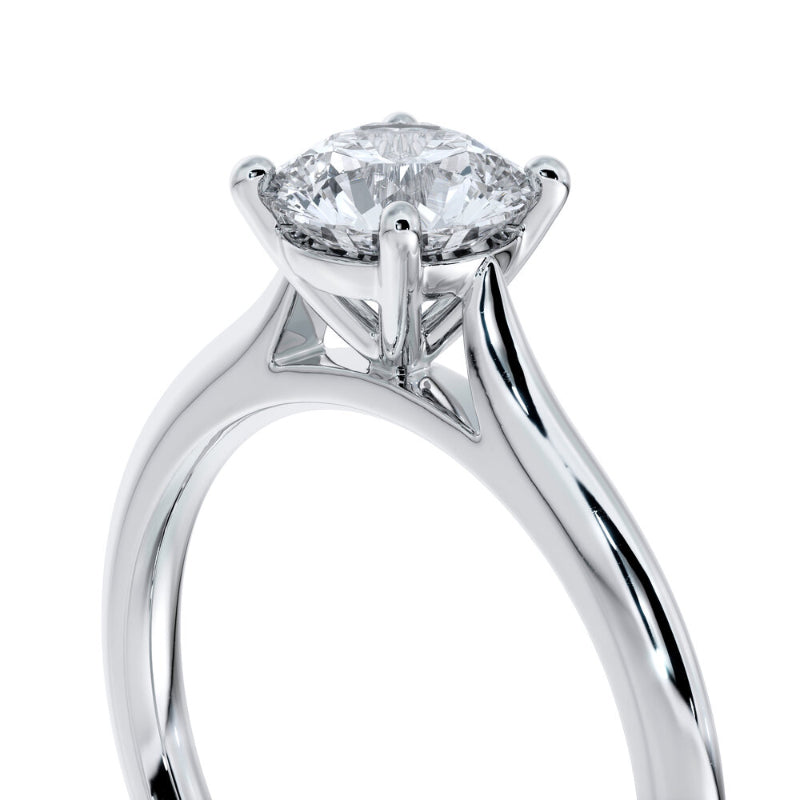 Sasha Primak Thin Contoured Cathedral 4-Prong Solitaire