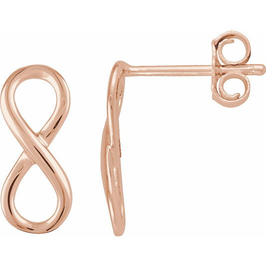 14K Rose Infinity-Inspired Earrings