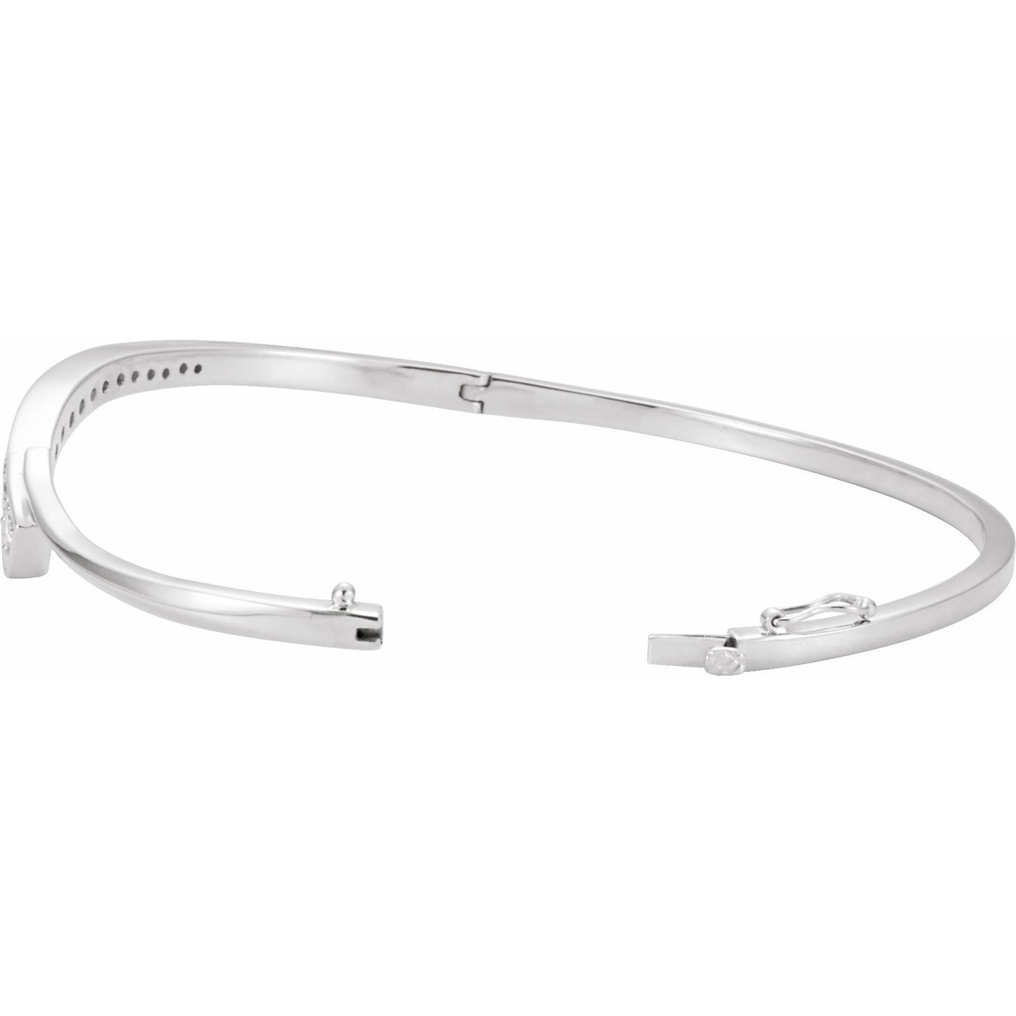 14K White 3/4 CTW Diamond Journey 6.5 Bracelet