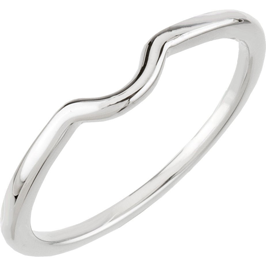 14K White Band for 4.5 mm Engagement Ring