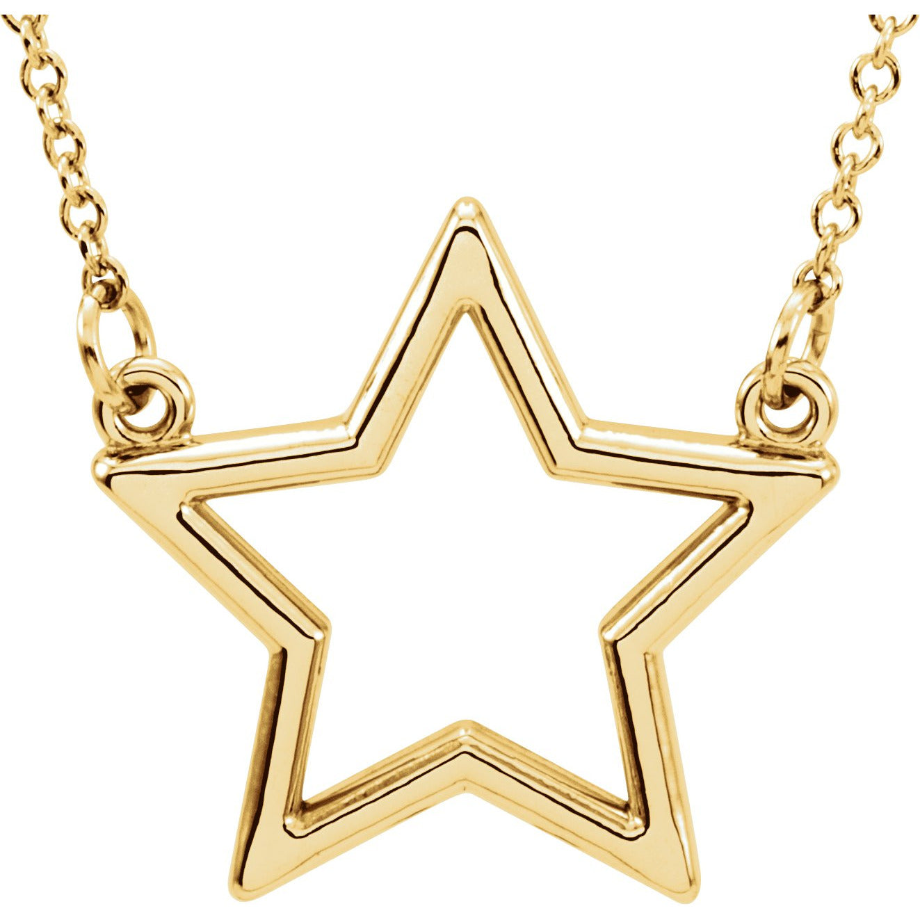 14K Yellow Star 16 Necklace