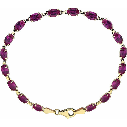 14K Yellow Lab-Grown Ruby 7.25 Bracelet