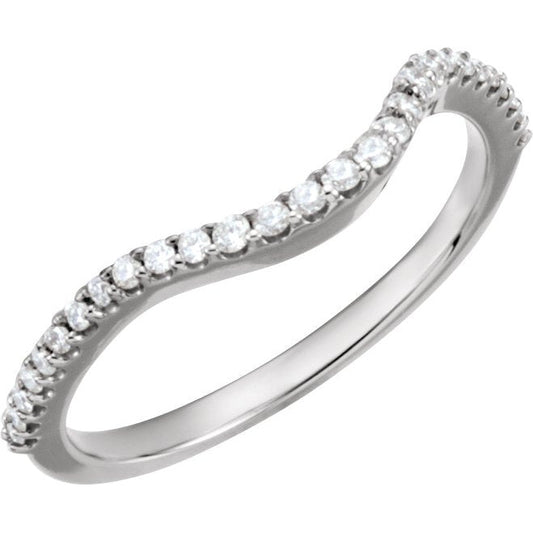 14K White 1/6 CTW Diamond Band